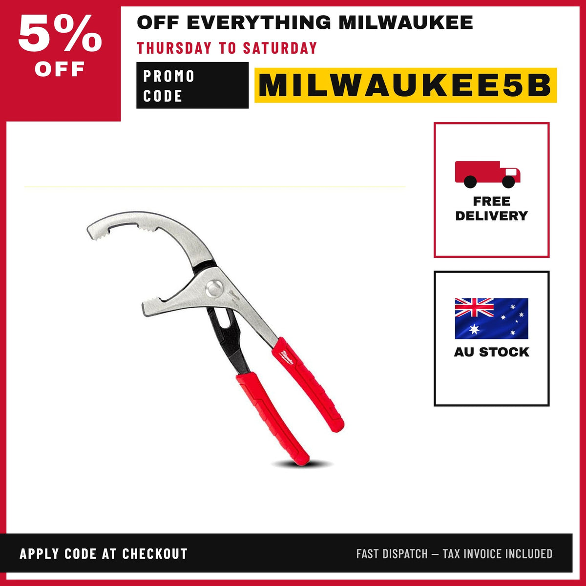 Milwaukee 48226321 PVC / Oil Filter Pliers