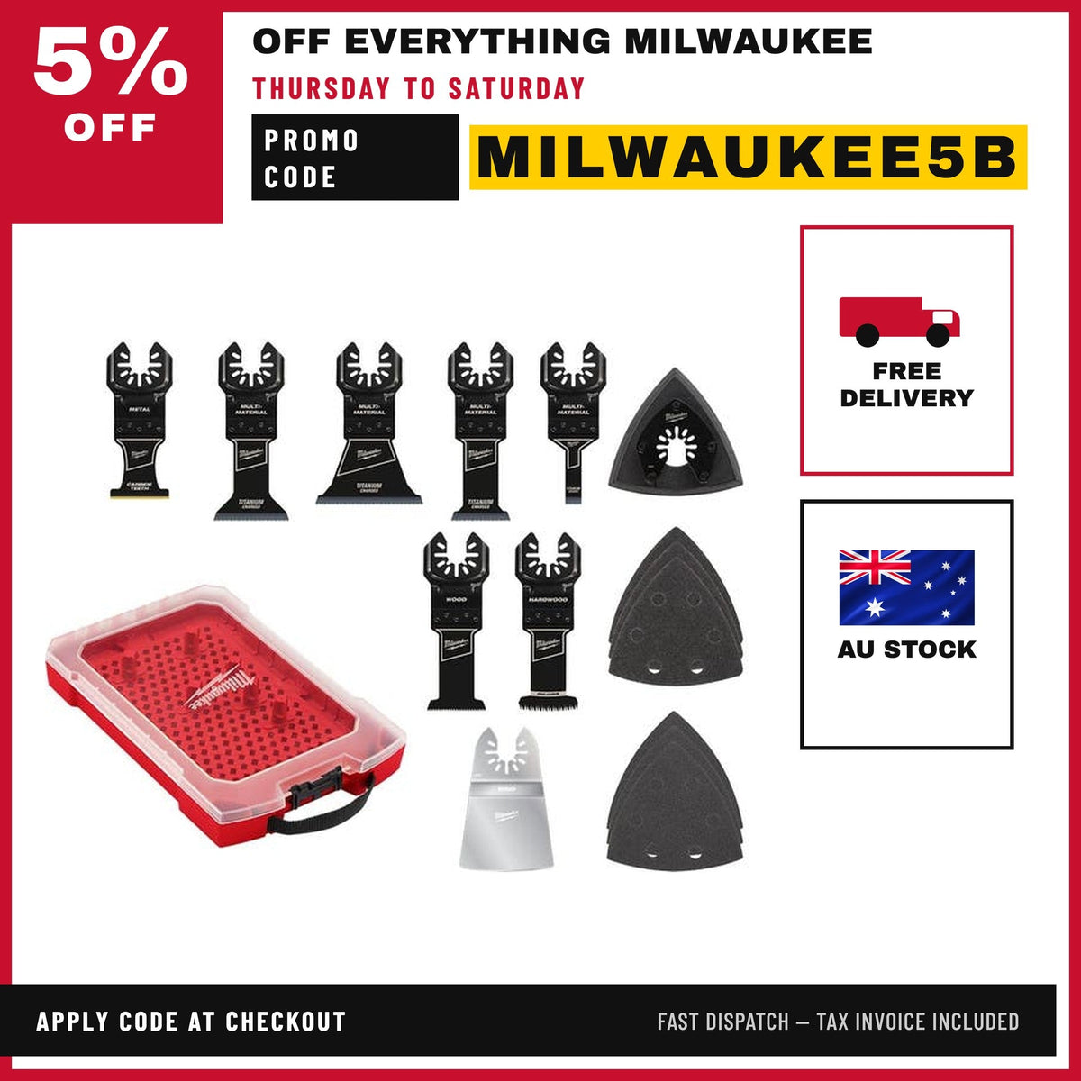 MILWAUKEE OPEN-LOK Multi-Tool Blade Set - 15 Piece 49109114