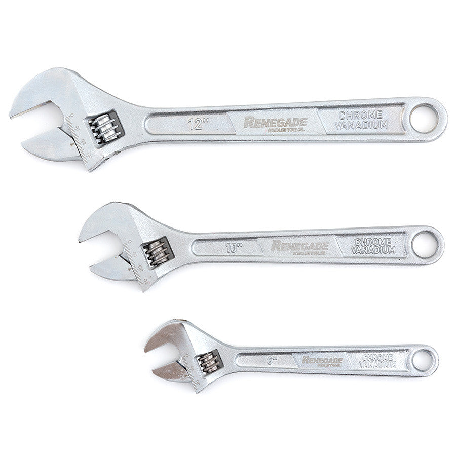 Renegade Industrial 3 Piece Adjustable Shifter Wrench Set - RI3AWS