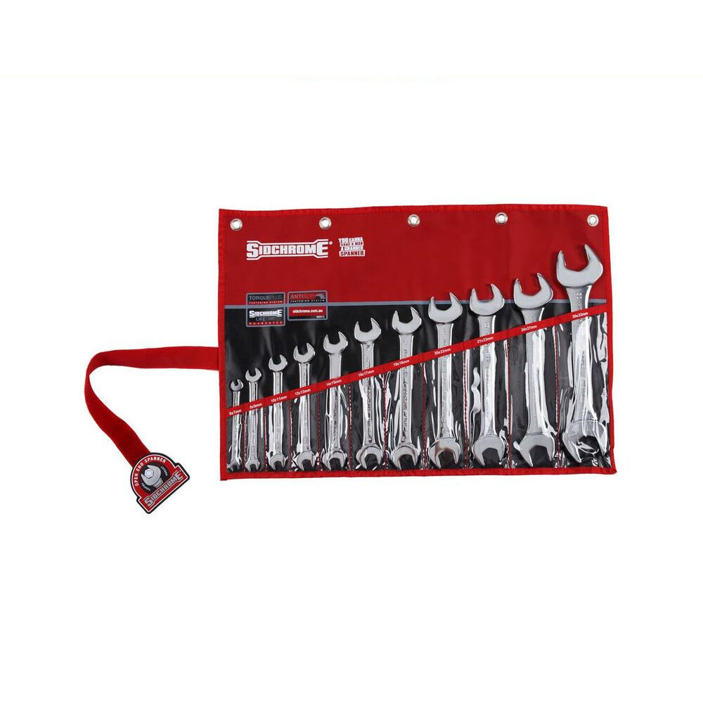 Sidchrome SCMT20213 11pce Metric Open End Spanner Set