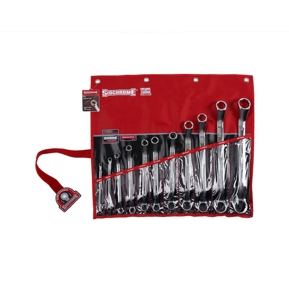 Sidchrome SCMT21211 11pce Metric Ring Spanner Set