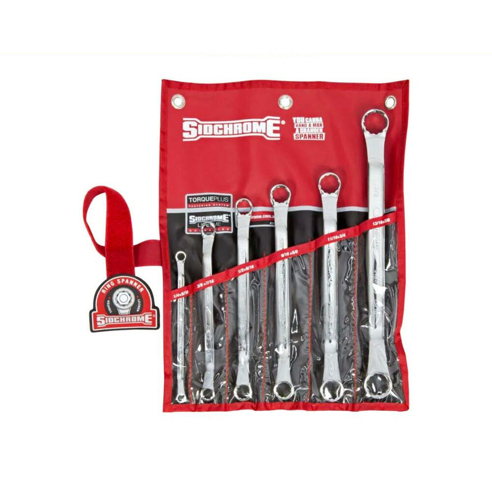 Sidchrome SCMT21412 6pce Imperial Ring Spanner Set