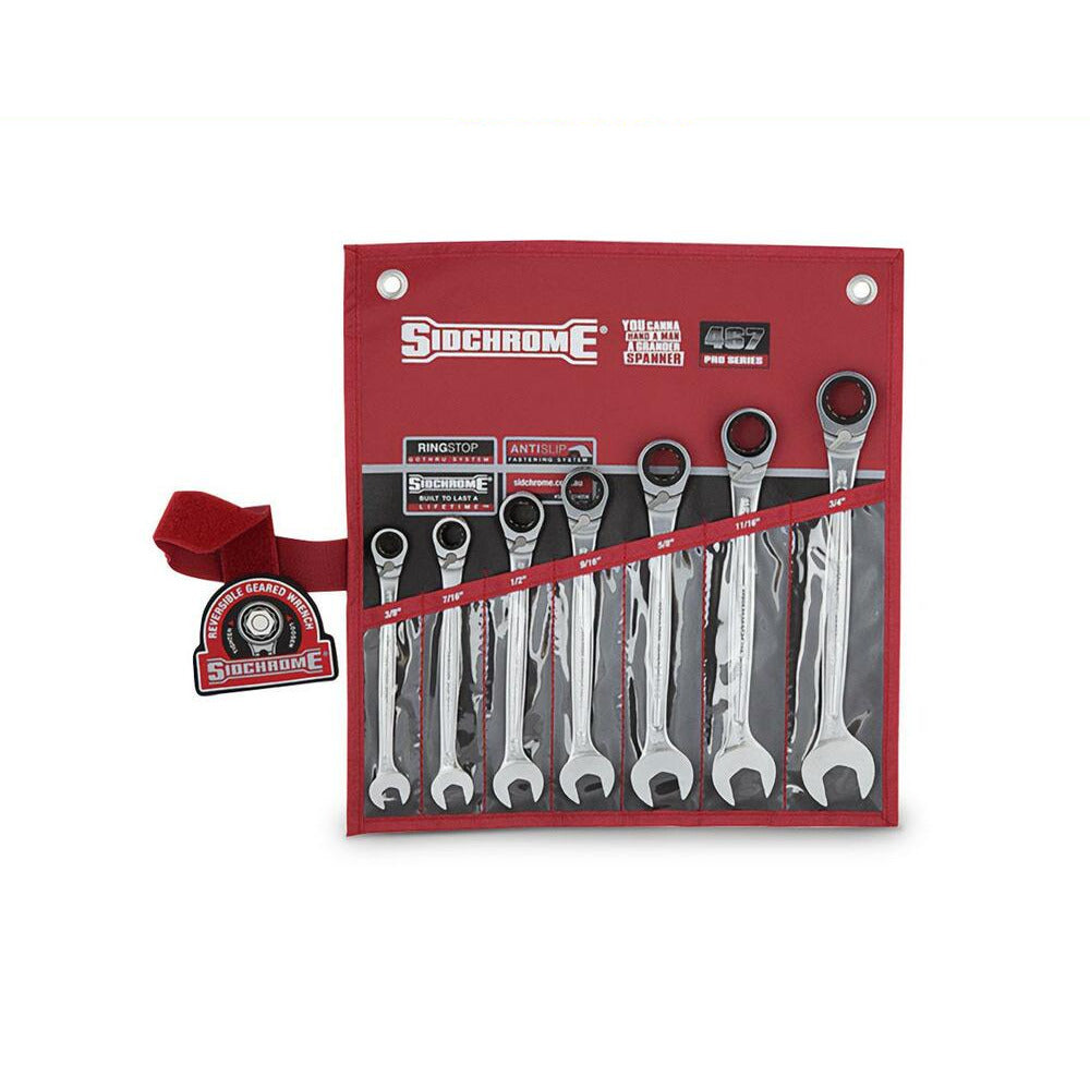 Sidchrome SCMT22405N 7pce Series Geared Imperial Spanner Set