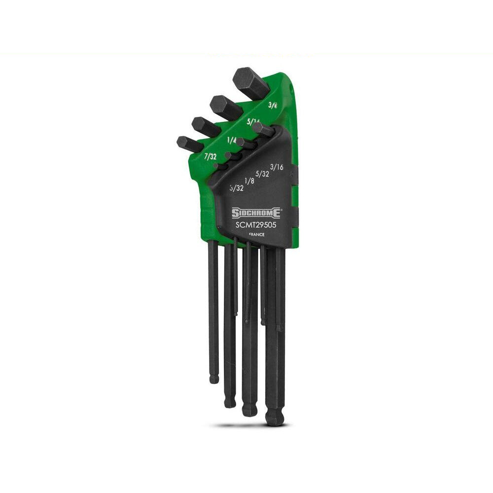 Sidchrome SCMT29505 8pce Imperial Ballpoint Long Hex Key Wrench Set