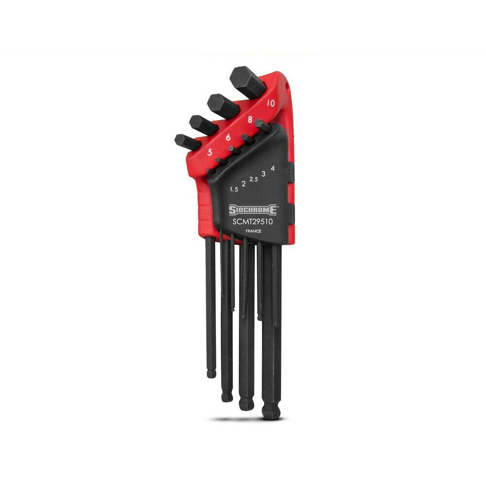 Sidchrome SCMT29510 9pce Metric Ballpoint Long Hex Key Wrench Set