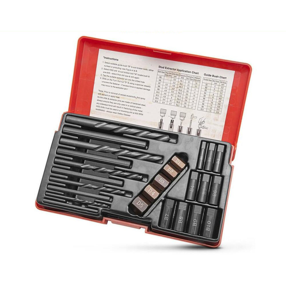 Sidchrome SCMT70920 20pce Turnout Stud Extractor Kit
