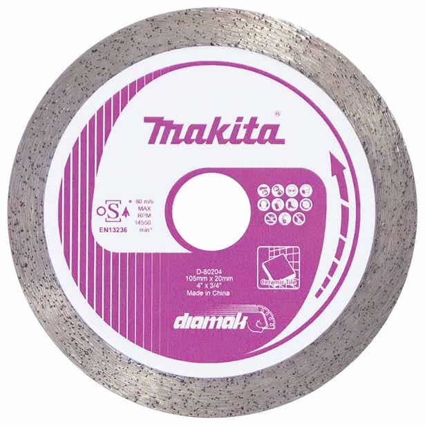 MAKITA 105mm x 20/16 Diamak Continuous Rim Diamond Blade D-80204