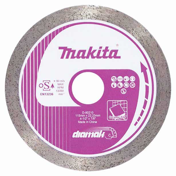 MAKITA 115mm x 22.23 Diamak Continuous Rim Diamond Blade D-80210