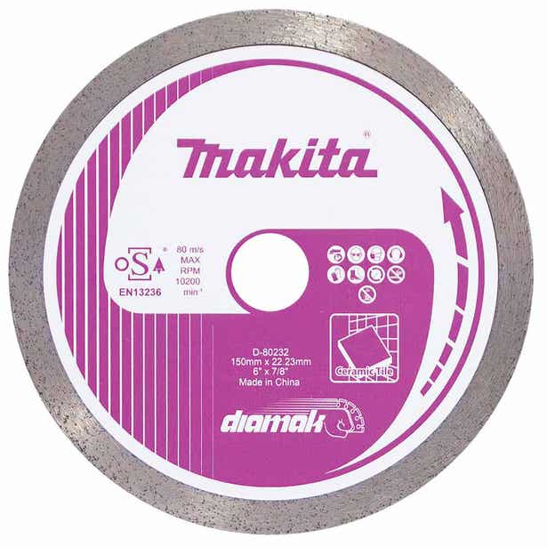 MAKITA 150mm x 22.23 Diamak Continuous Rim Diamond Blade D-80232