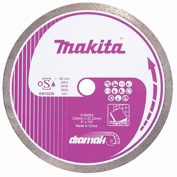 MAKITA 230mm x 22.23 Diamak Continuous Rim Diamond Blade D-80254